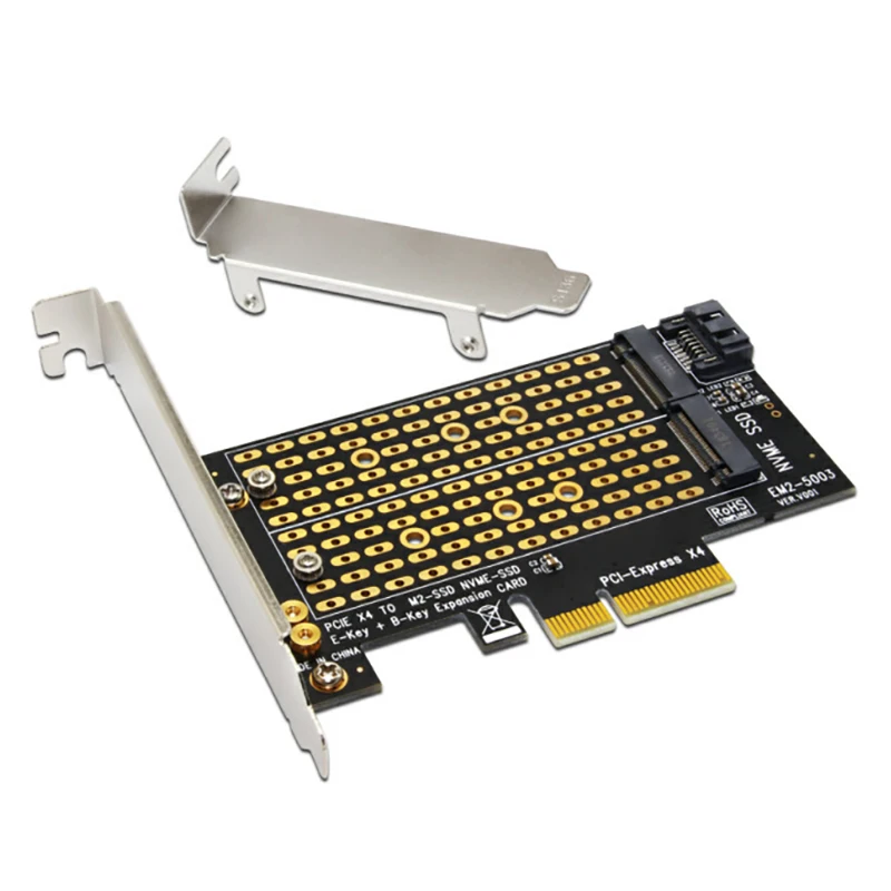 

PCI-E X4 адаптер карты поддержка M-Key NVME B-Key SATA SSD двойной протокол расширения адаптера карты