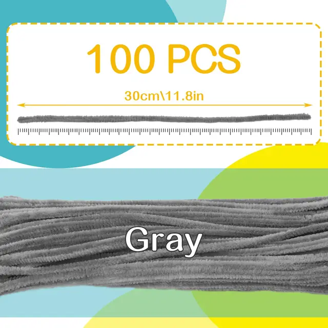 100pcs Chenille Pipe Cleaners 2
