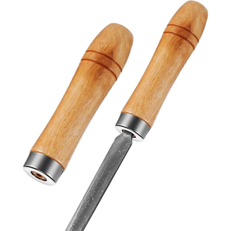 견고한 금속 고리가 있는 신선한 중형 및 대형 나무 파일 손잡이 10개 나무 손잡이 드라이버 핸드 드릴 파일 손잡이용