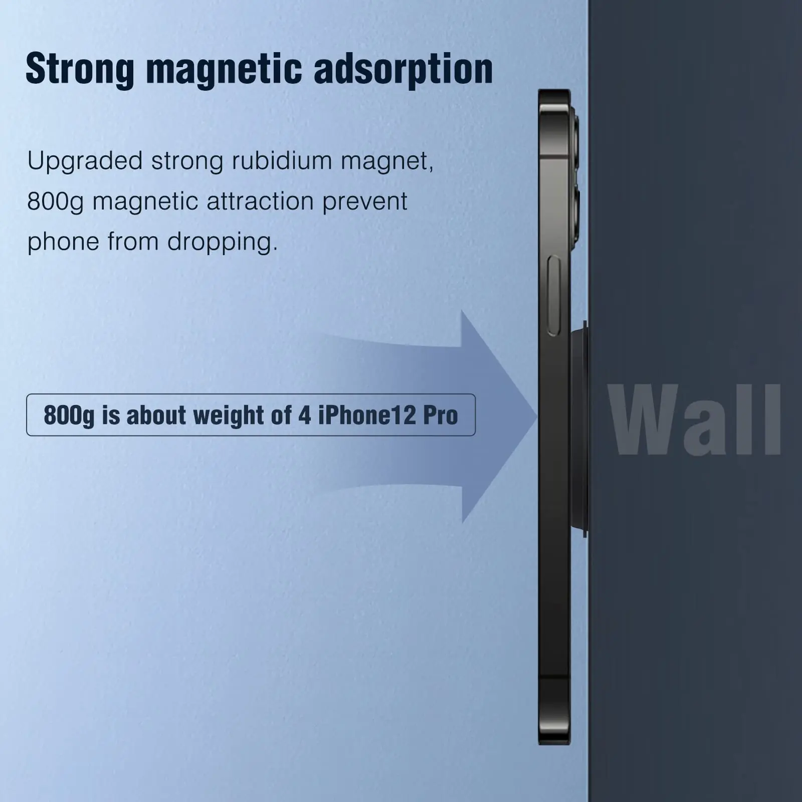 Magnetischer Ringhalter für iPhone 14 13 12, Magnetwand-Handyhalter magnetisch für MagSafe, Autotelefonständer, Aufkleberständer – Detail 4