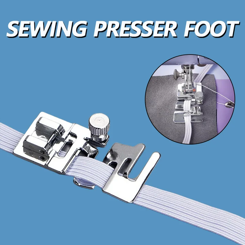 Metal Sewing Foot Presser for Elastic Fabric and Bands