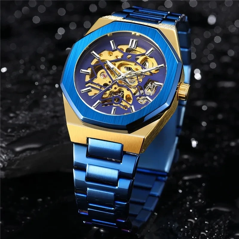 FORSINING 344D Top Brand Mechanical Sport Design Bezel Fashion Watches Luxury Montre Homme Clock Men Automatic Skeleton Watch