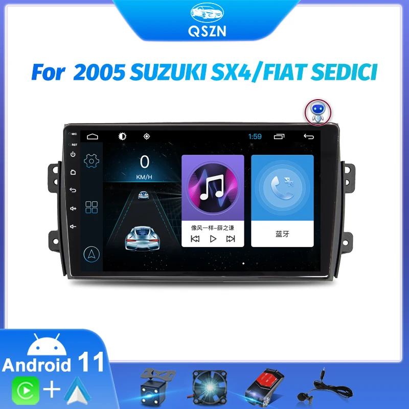 

QSZN For SUZUKI SX/4FIAT SEDICI 2005 Android 10.0 Car Radio Carplay Video Player DSP 2 din 4G WIFI Multimedia Player