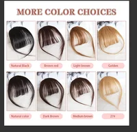 Frange à Air Invisible 100% cheveux humains, Extension de cheveux à clipser, franges avant, pièces de cheveux, accessoire de coiffure pour femmes 4