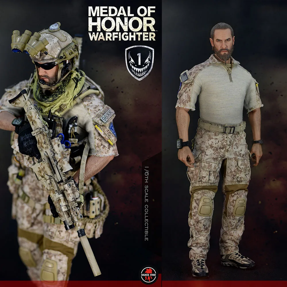

Soldierstory Ss106 1/6 Men Soldier Medal Of Honor Navy Seals Military Combat Model With Weapon 12'' Action Figure Model Toys