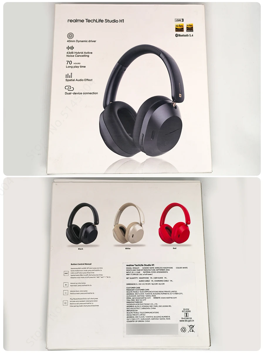 Realme TechLife Studio H1 Over The Ear Over Ear Wireless Headphone