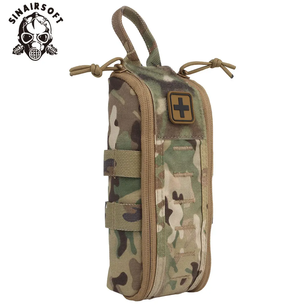 

Tactic First Aid Kit Empty Medical Pouch IFAK Pack Rapid Deploy Pull Tab MOLLE Clip YKK Zipper Camping Hiking Emergency Bag