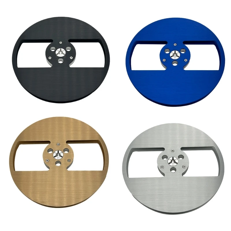 

T5EE New 1/4 7 Inch Empty Tape Reel Nab Hub Reel-To-Reel Recorders Accessory Empty Aluminum Disc Opening Machine Parts
