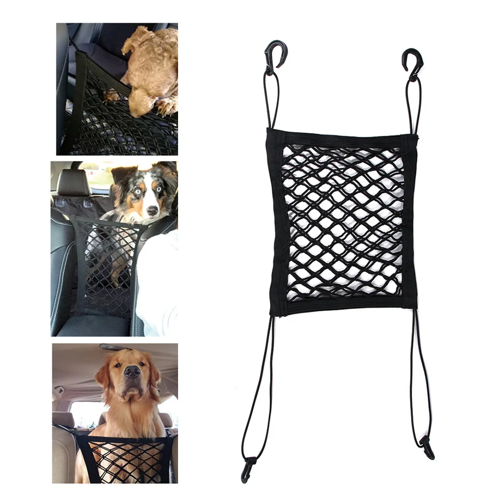 Pet Vehicular Isolation Net dog seat cover dog car seat Pet Dog Car Seat Cover Portable On-board Protective Net Car Safety 1PC