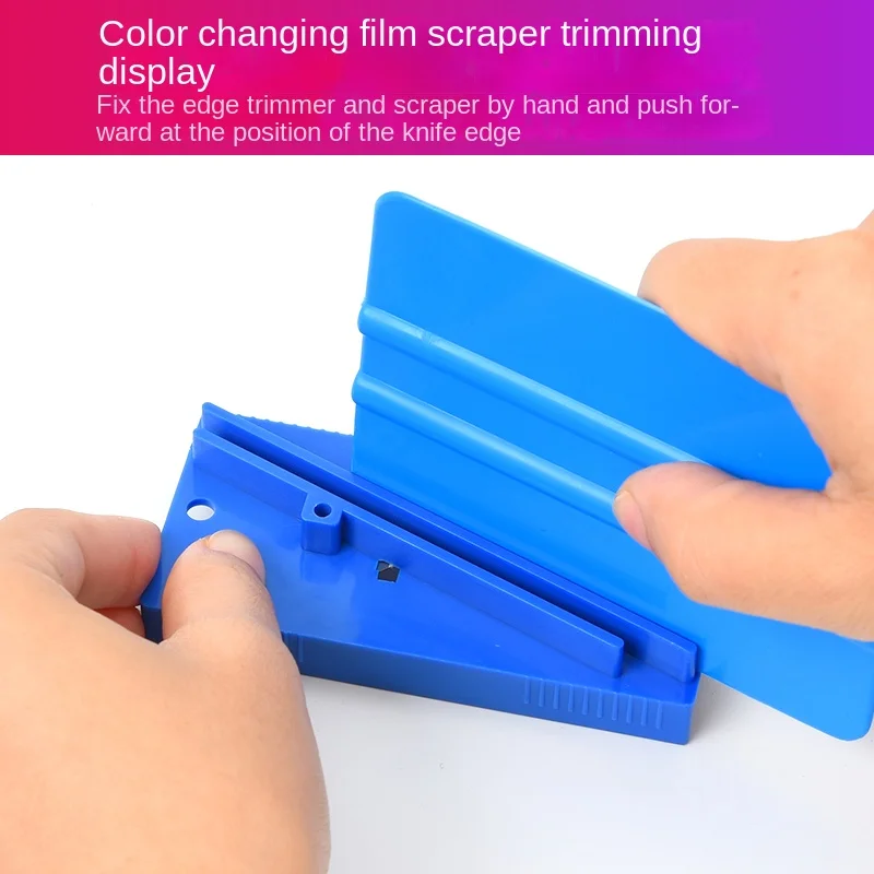 Plastic scraper edge trimmer Automotive film tool Color film scraper triangle large wear treatment edge trimmer