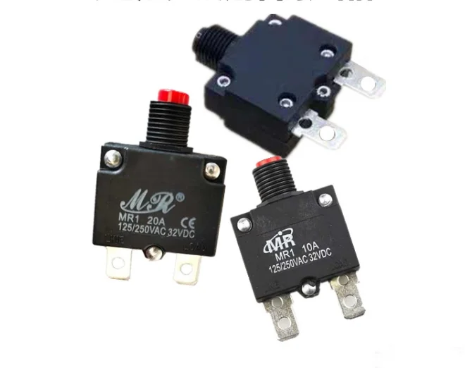 1 Pz Ac 125/250V 10A Interruttore Termico Protezione Da Sovraccarico 3A,4A,5A,6A,7A,7.5A ,8A,10A,15A,18A,20A,25A,30A Interruttore