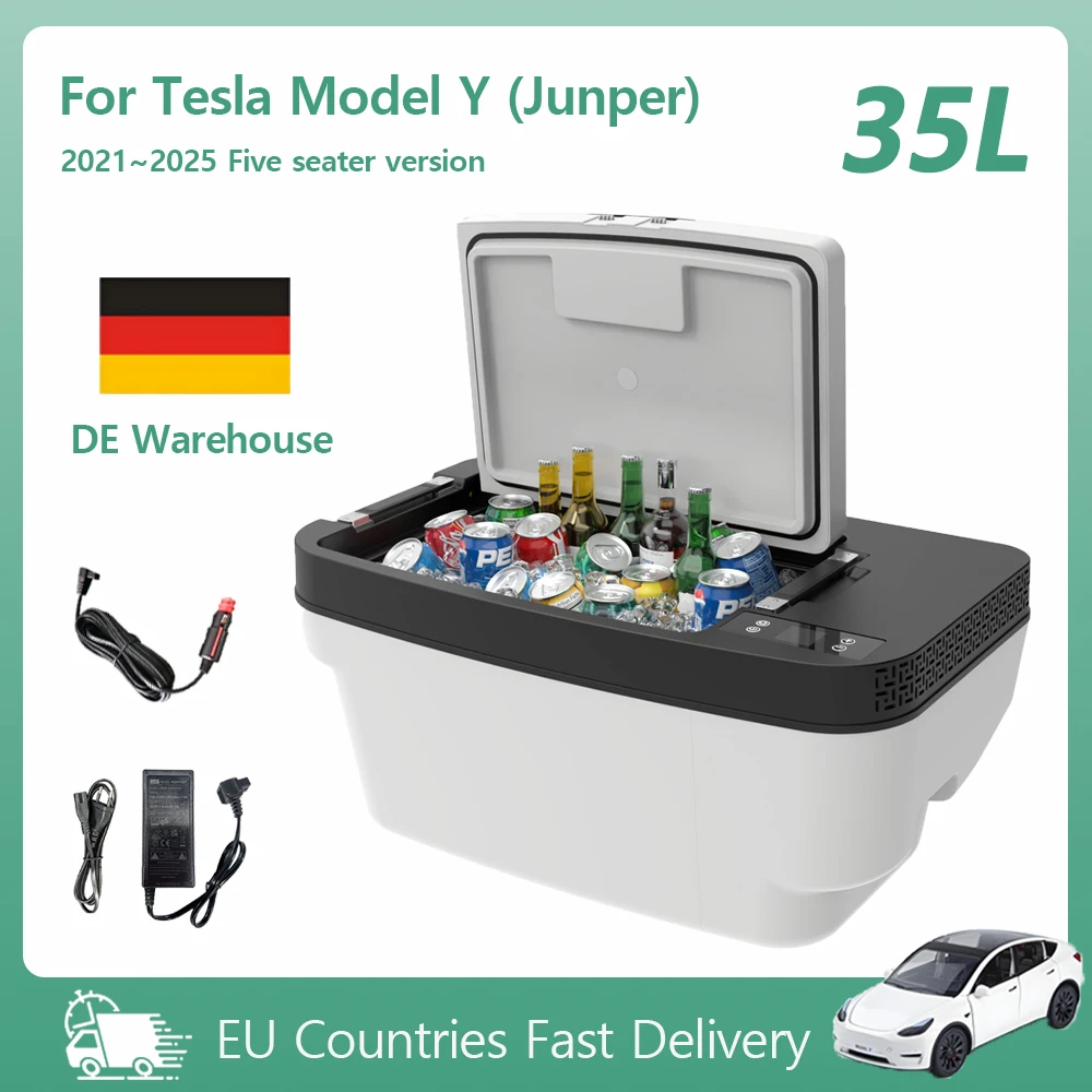 For Tesla Model Y (2021~2025) Trunk 35L 12V Portable Fridge