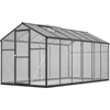 6x12 FTGreenhouse for Outdoors, with Lockable Door and Adjustable Roof Vent, Outdoors Greenhouse 6
