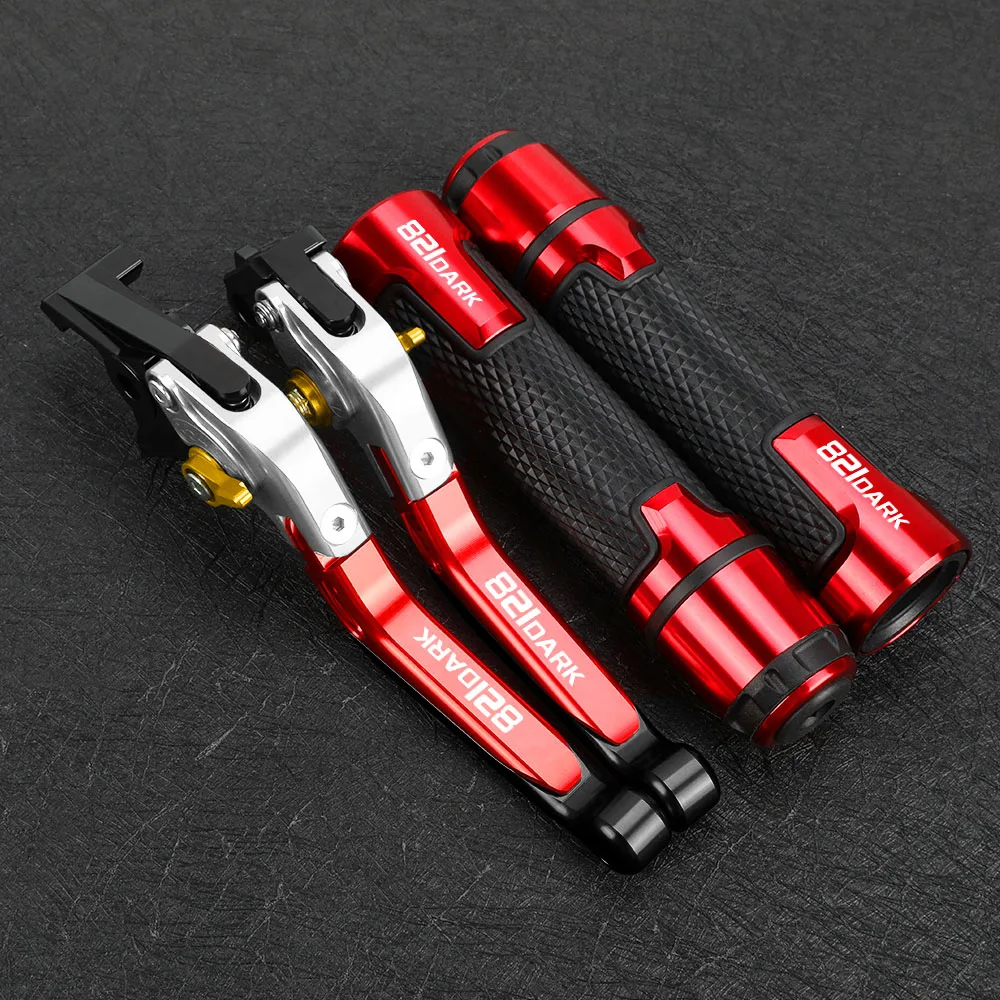 

821Dark Motorcycle Adjustable Folding Extendable Brake Clutch Levers Handlebar Grips Ends FOR DUCATI 821 Dark 2014 2015 2016