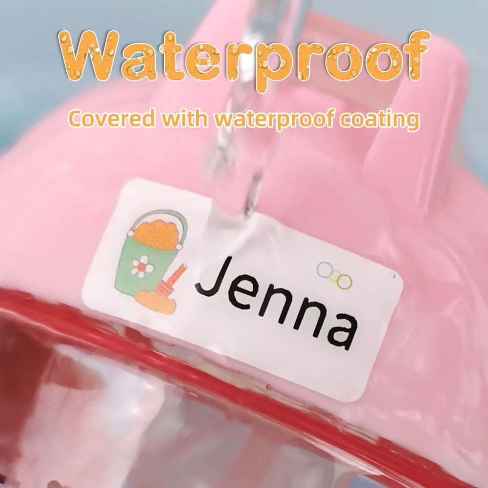 Self Adhesive Stickers Multi Size Personalized Name Tag Sticker Customize Waterproof Stickers with Name Label Children School Stationery Office Variety self adhesive stickers