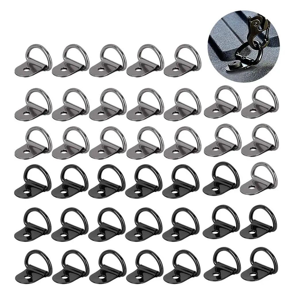 

Steel D-Ring Tie Downs Heavy Duty Lashing Rings for Loads on Trailers Camper