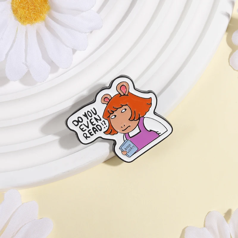 Lesen Mädchen Emaille Pins Benutzerdefinierte DO YOU EVEN READ BUCHWERM Broschen Revers Abzeichen Kleidung Lustige Schmuck Geschenk für Freunde – Detail 8