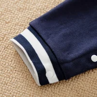 Baby Long Sleeved Jumpsuit Spring And Autumn Boys And Girls Baseball Suit Letter Embroidered Cotton Soft 0-18m One Piece Set 4