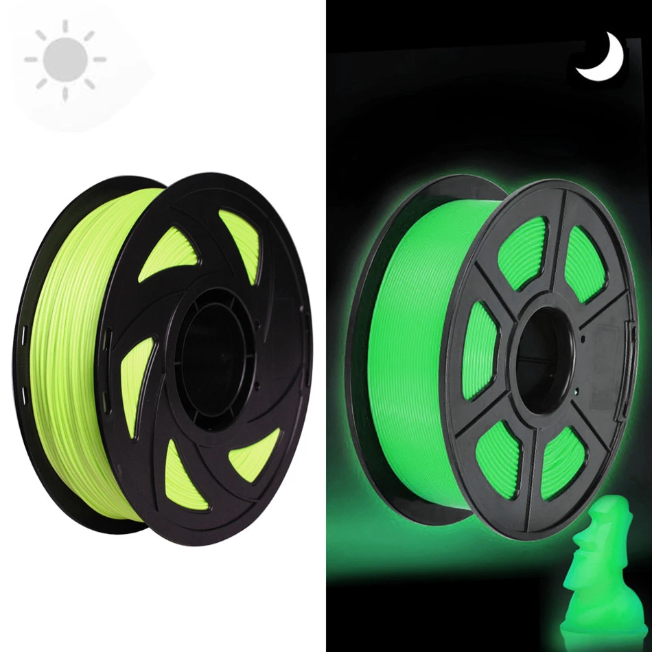 filament polycarbonate Glowing In The Dark 3D Printer PLA Filament 1.75mm Luminous Sublimation Color Changing Materials for 3D Printing Lime to Green pla abs filament