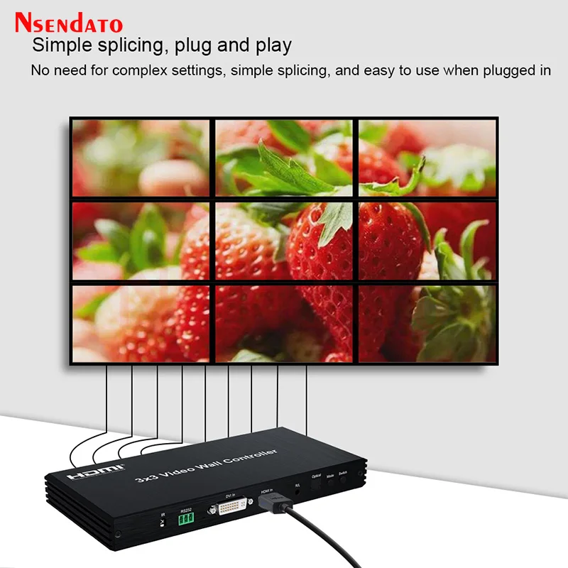 HDMI TV Video Wall Controller 3x3 2x2 2x3 3x2 2x4 4x2 5x1 6x1 9 Video Screen HDMI TV Video Wall Stitching Processor Splicer