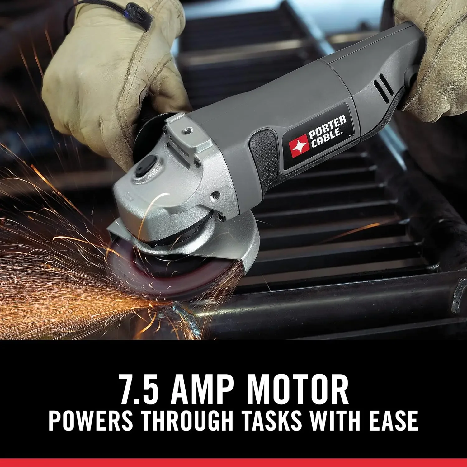 Portable Angle Grinder Tool, 4-1/2-Inch, 7.5-Amp (PC750AG) Adjustable Side Three-position Side