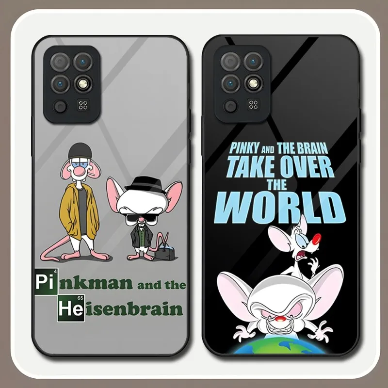 Фото Мультяшный фильм Pinky And The Brain чехол для телефона из закаленного стекла для Huawei Smartp Z P30 P40 P50 P20 P9 Pro Plus 2019 2021 чехол №1