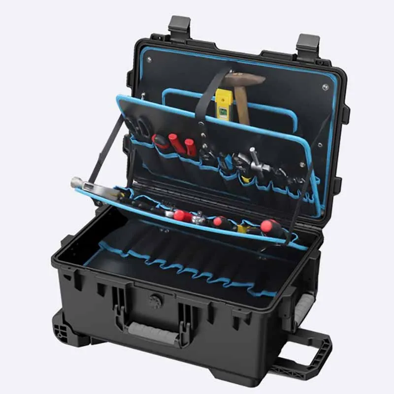 Caixas De Armazenamento De Ferramenta Impermeável Multifuncional, Equipamento Portátil Ao Ar Livre Do Instrumento, Caixa De Segurança, Pull Rod Hardware Tools Organizer