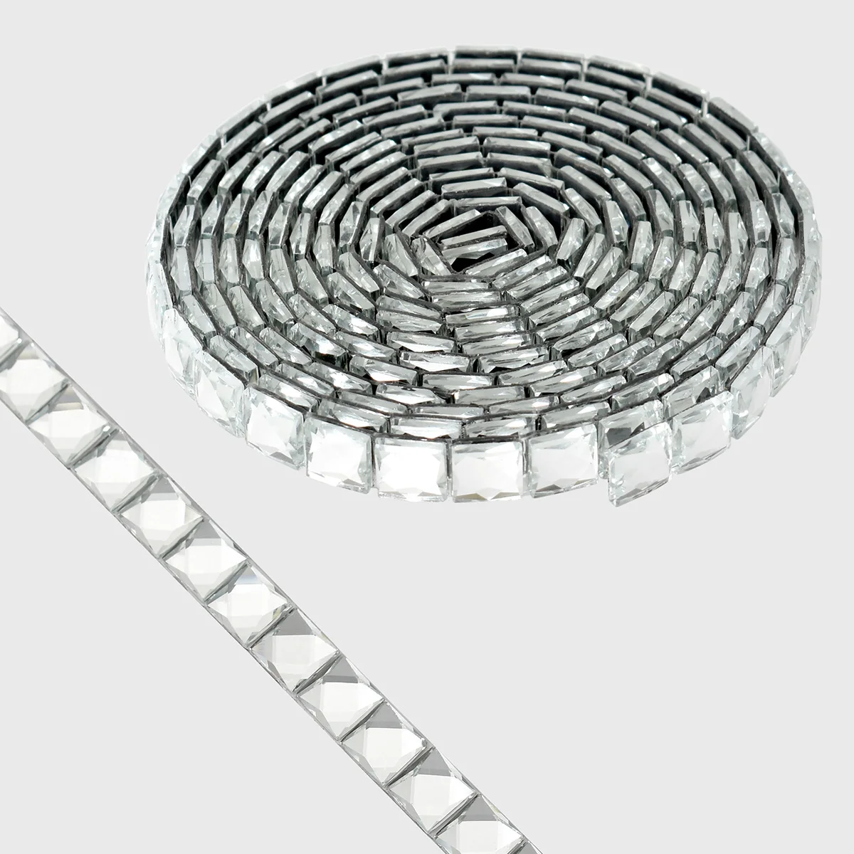 Glass Mosaic Tiles DIY Mosaic Supplies White Self-adhesive Mosaic Three-dimensional Glass Drill Stick 1m