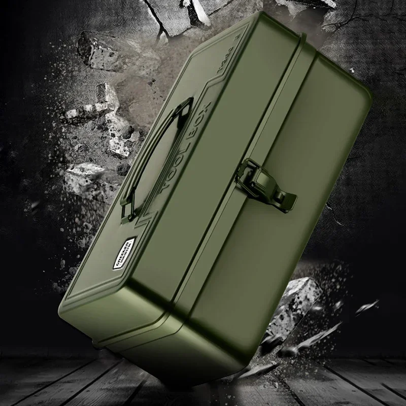 Iron Tool Storage Box Multifunctional Hardware Tools Organizer Boxes Portable Hard-shell Waterproof Repair Tool Packaging Boxes