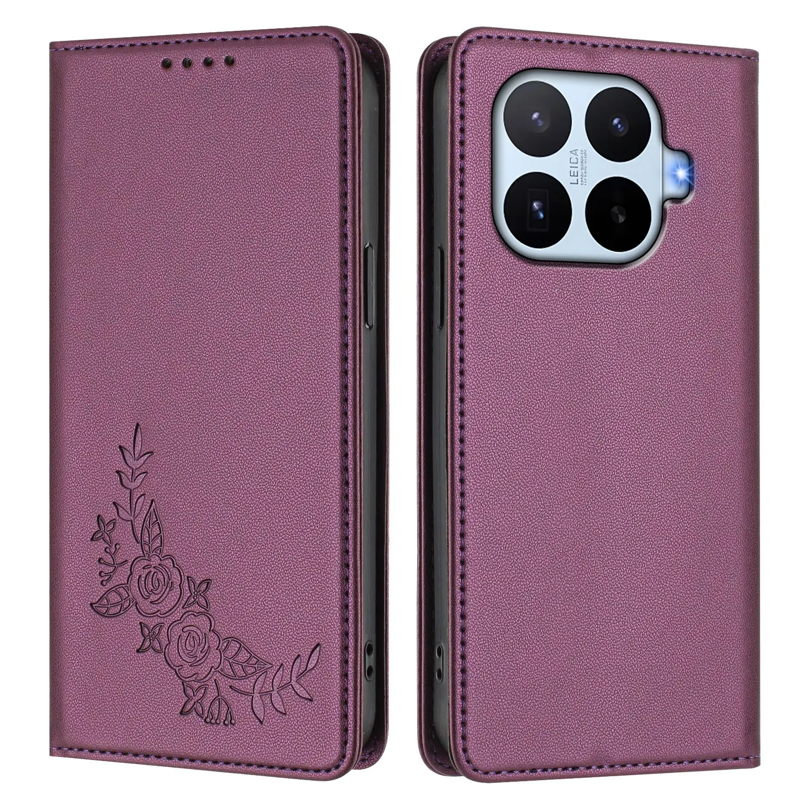 Premium Magnetic Leather Wallet Flip Phone Case