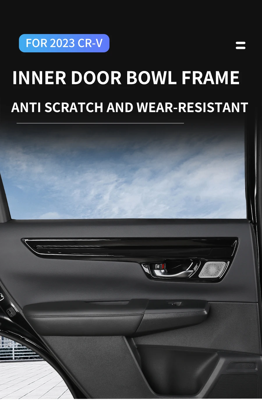 ABS Auto Innentür Schüssel Griff Rahmen Für Honda CRV 2023 6. Griff dekorative Abdeckung Rahmen Trim Inter Modifikation Zubehör – Detail 1