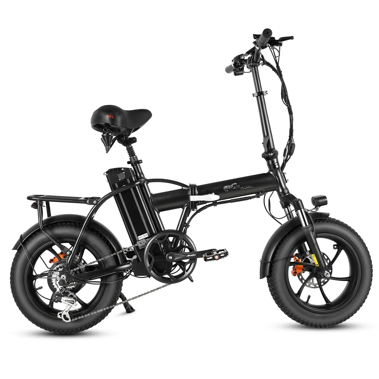 CMACEWHEEL AC16 Electric Bicycle Wide Tire Electric Bicycle Foldable 48V/18Ah Electric Bicycle Suitable for City Commuting Seb218e373fee401691707f5580de0231S