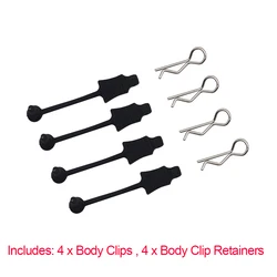 Durable Rubber Body Clip Retainer Kit for RC Car Parts - Universal Fit (4 PCS)
