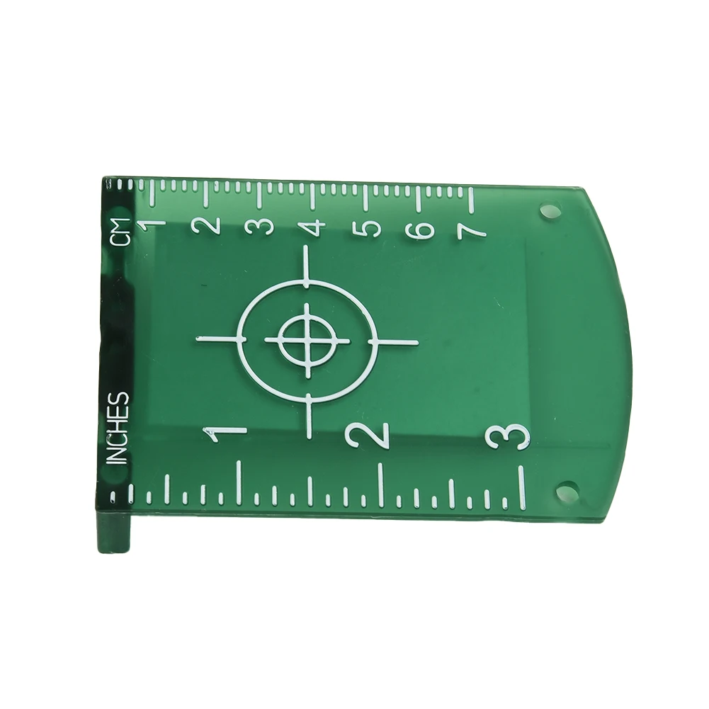 

1pc Plastic Lase Target Card Plate Magnetic Base 100*70mm For Alignment Level Rotating Measurement Green Red Beam Levels