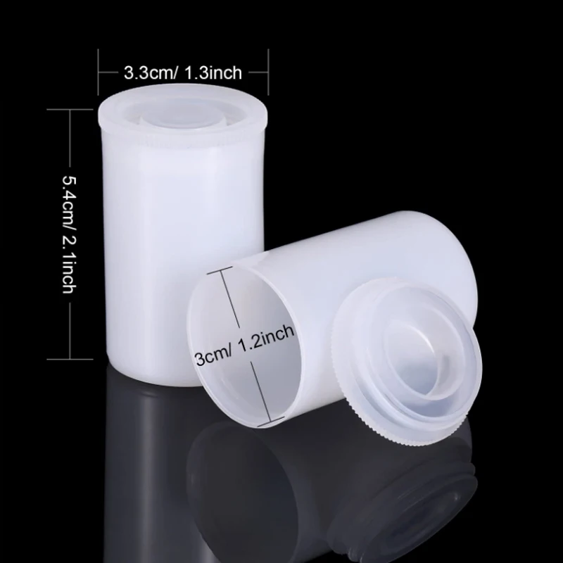 Plastic Empty Black/White Bottle 35mm Film Cans Canisters Containers 50pcs~10pcs refillable bottles,storage box,storage can,herb storage container,honey storage container,medicine storage container