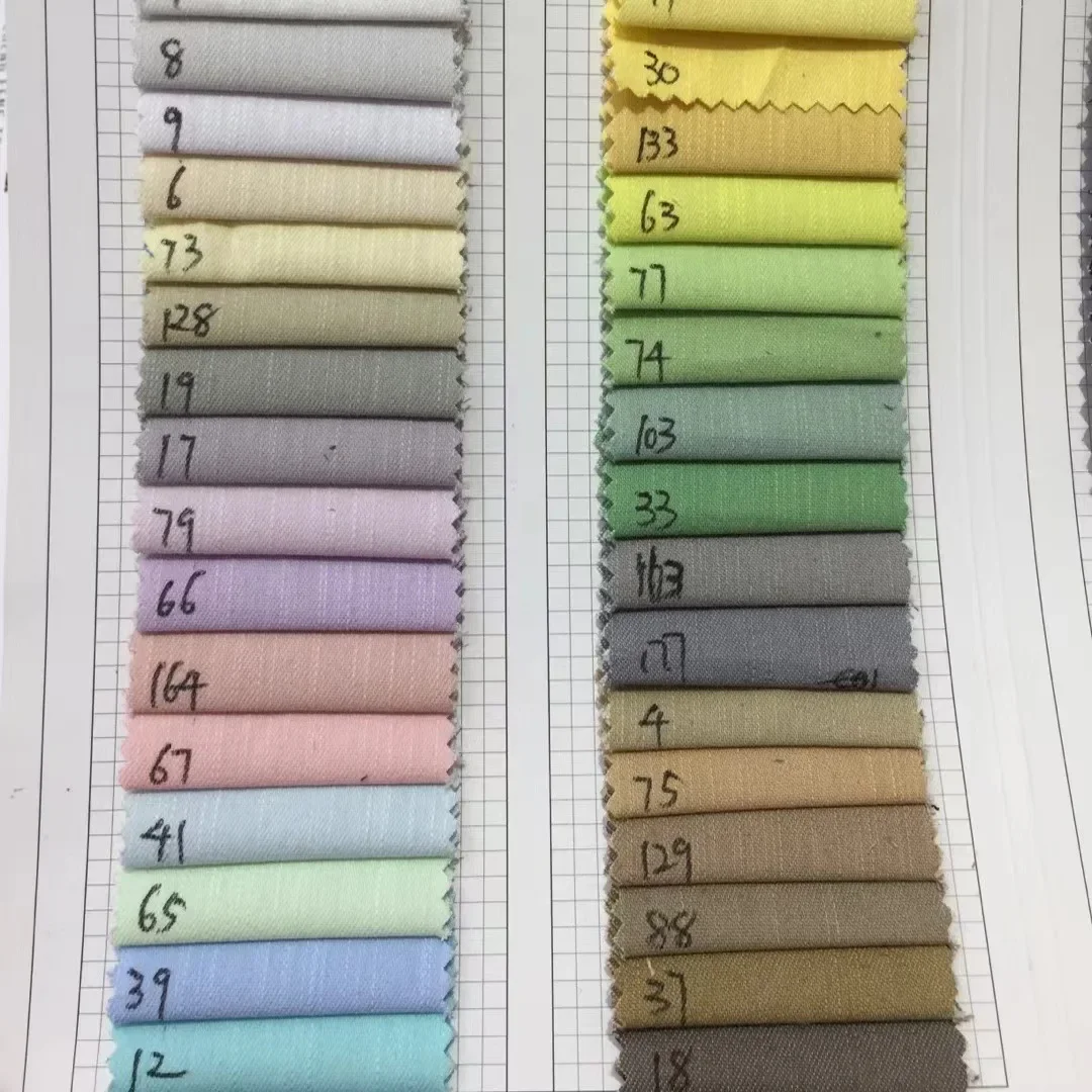 Trendy 200D Encrypted Colorful Bamboo Node Denim Fabric Plain Weave Elastic Jeans Fabric for Children's Pants Clothing Accessori