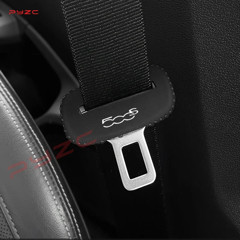 Car Seat Belt Buckle Plug Protective Cover For Fiat 500C 500S 500 Car Safety Seatbelt Anti-scratch Auto Interior Accessories