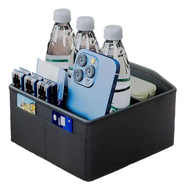 

Подлокотник центральной консоли, автомобильный Органайзер, кожаный чехол, универсальный держатель для телефона, коробка для салфеток, автомобильные аксессуары, консоль
