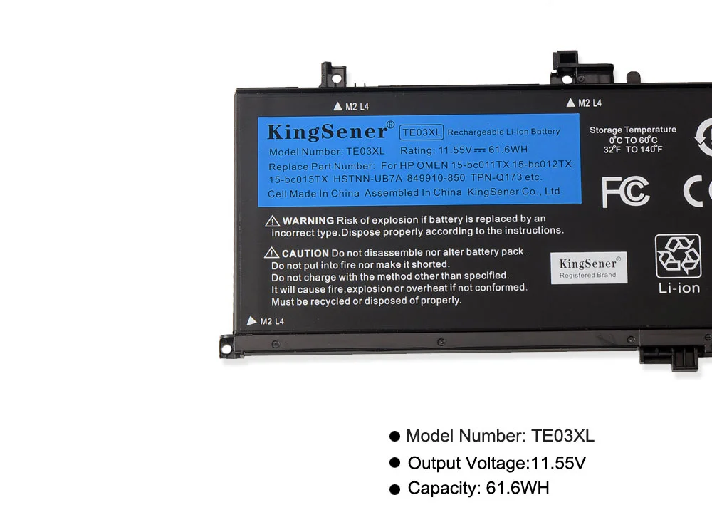 KingSener-bateria do portátil para HP, TE03XL, 15-bc011TX,