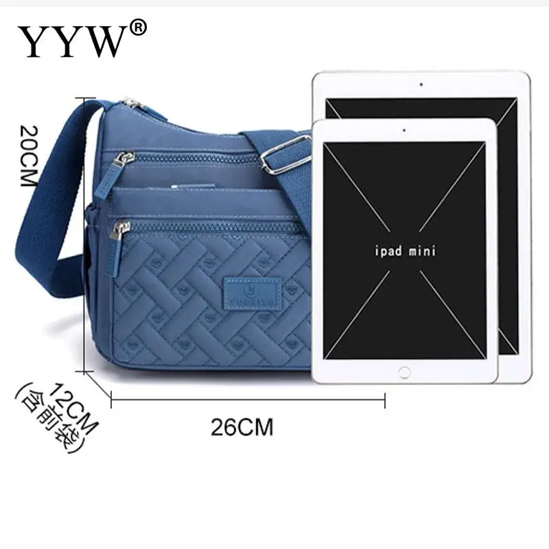 Large Capacity Oxford Cloth Women's Crossbody Bag Casual Multi Pocket Backpack Messenger Canvas Handbag Middle-aged Mother Bag