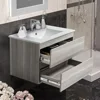 Bathroom Vanity Wall Mounted Floating Vanity Two Drawers Storage Cabinet with Ceramic Integrated Sink 1