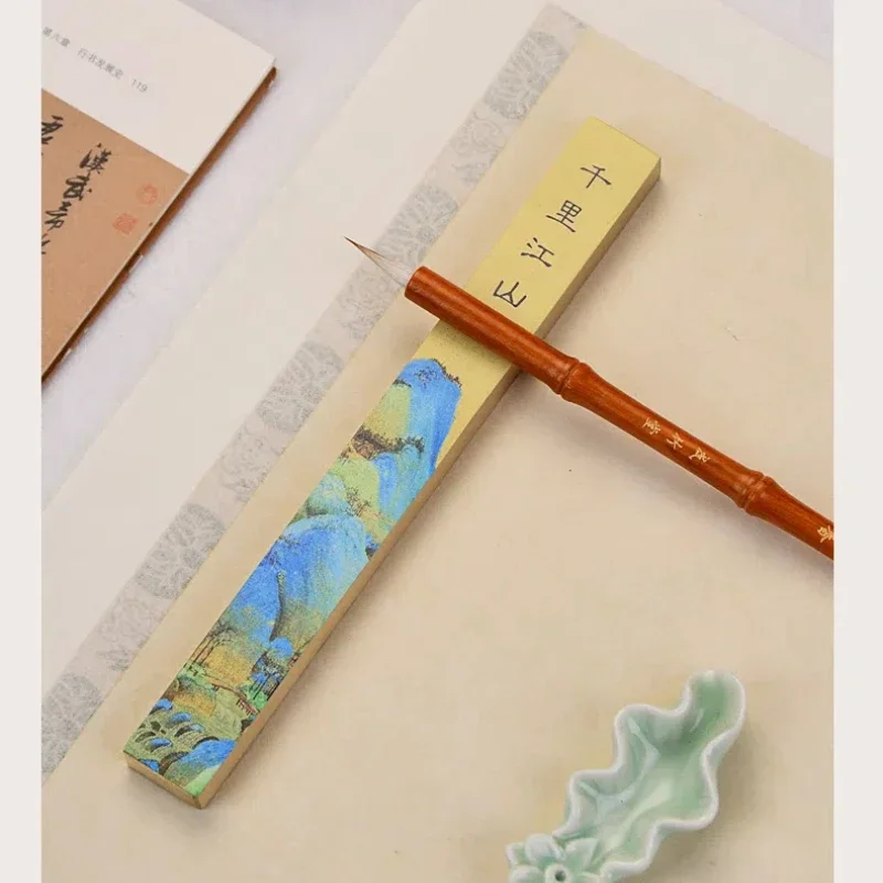 단단한 황동 종이꽂이 중국 스타일 서예 그림 쓰기 종이꽂이 고전 붓 금속 펜홀더 창의적인 장식품