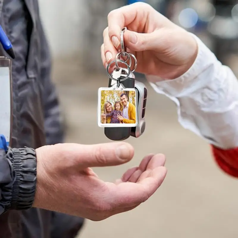 Acrylic Keychain Photo Holder Acrylic Keychain Photo Holder Photo Frame Keyring Clear Picture Keychains Suit For Artwork 2