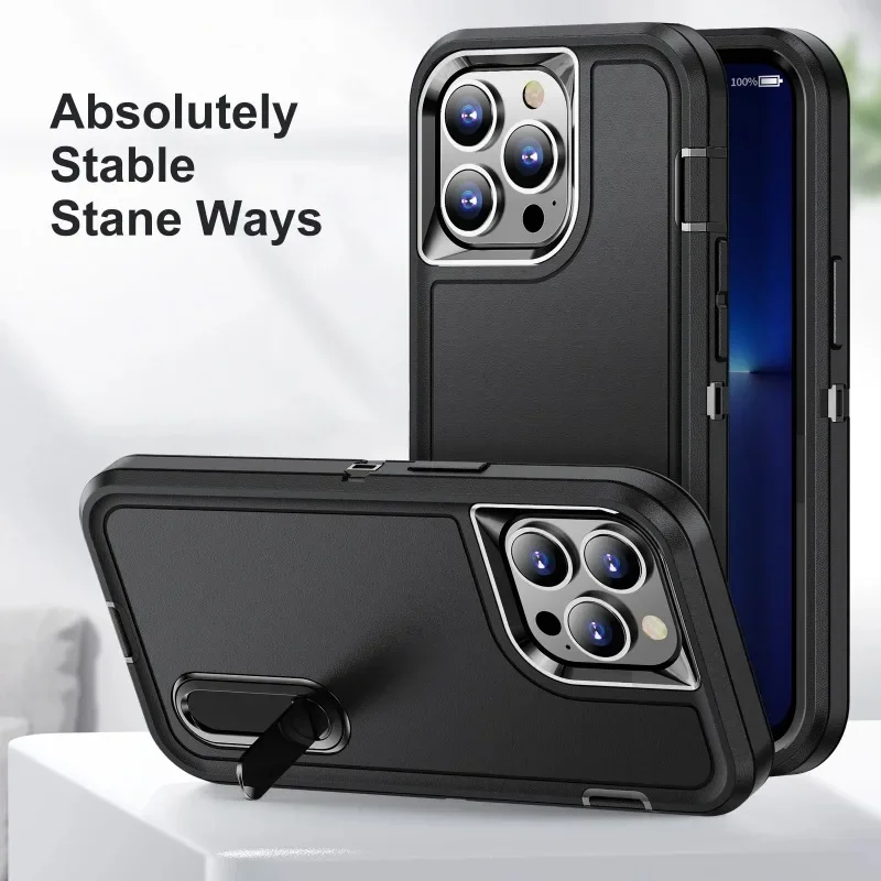 Heavy Duty 3-in-1 Shockproof Dust-Proof Phone Case Cover