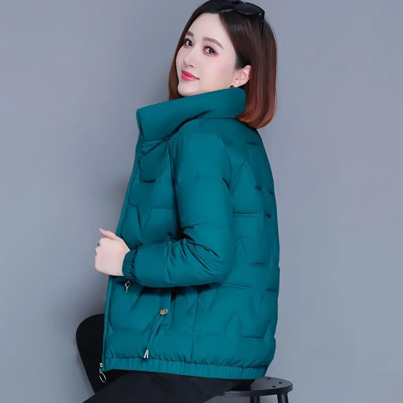 2023 New Women Down Cotton Coat Winter Jacket Female Make Someone Look Slimmer Parkas Short Outwear Warm Overcoat