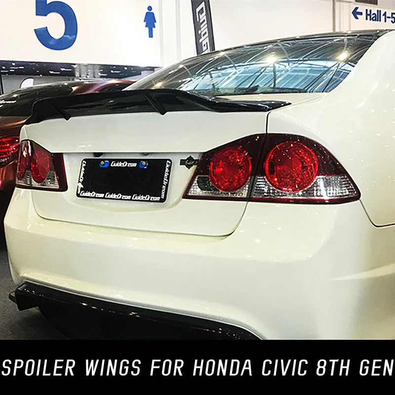 DuckTail Trunk Lip Spoiler – Fits Honda Civic FB Sedan – Black ABS, No Drilling, Easy Install
