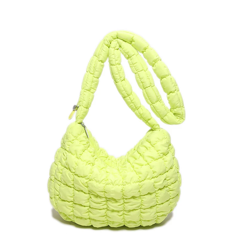 thumbnail image 1 of Bolso de hombro para mujer, de gran venta, versátil, sólido, plisado, de moda, nueva tendencia 2024, bolso cruzado con cremallera y hilo de coser suave, 1 of 5
