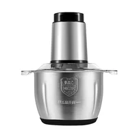 2 Speeds 500W Stainless steel 2L/3L Capacity Electric Chopper Meat Grinder Mincer Food Processor Slicer 1