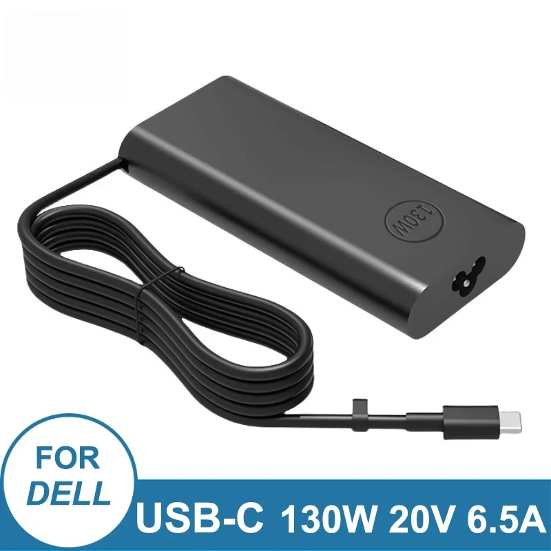 130W USB-C 타입 C 20V 6.5A 노트북 어댑터 (델 XPS 15 9570 95..