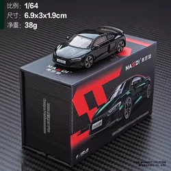 Premium Alloy Miniature Audi R8 V10 Coupe Sports Car Collectible (Green)